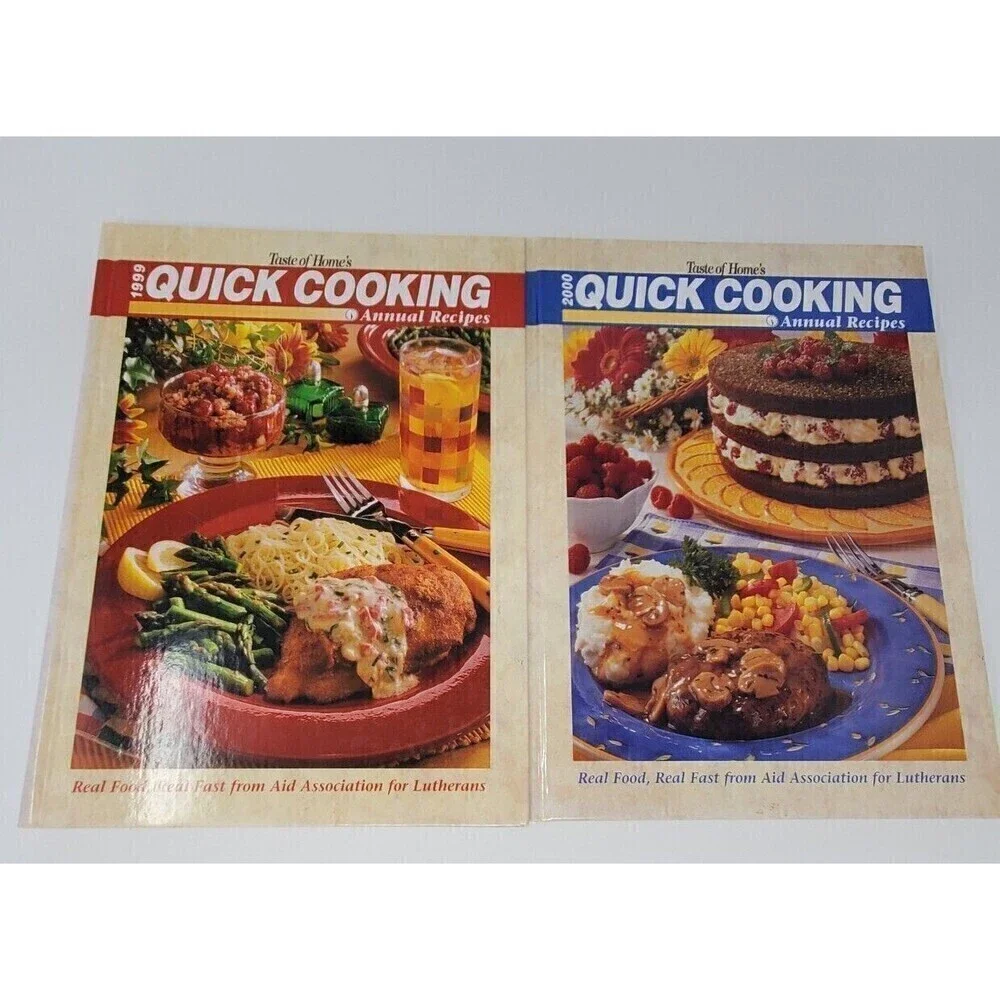 TASTE OF HOME'S QUICK COOKING VINTAGE COOKBOOKS 1999 & 2000 ANNUAL RECIPES TWO